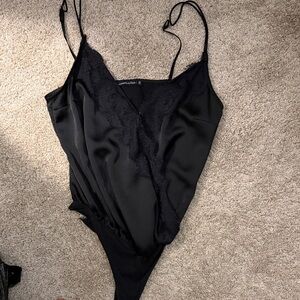 Abercrombie & Fitch Black Lace Bodysuit 2000s